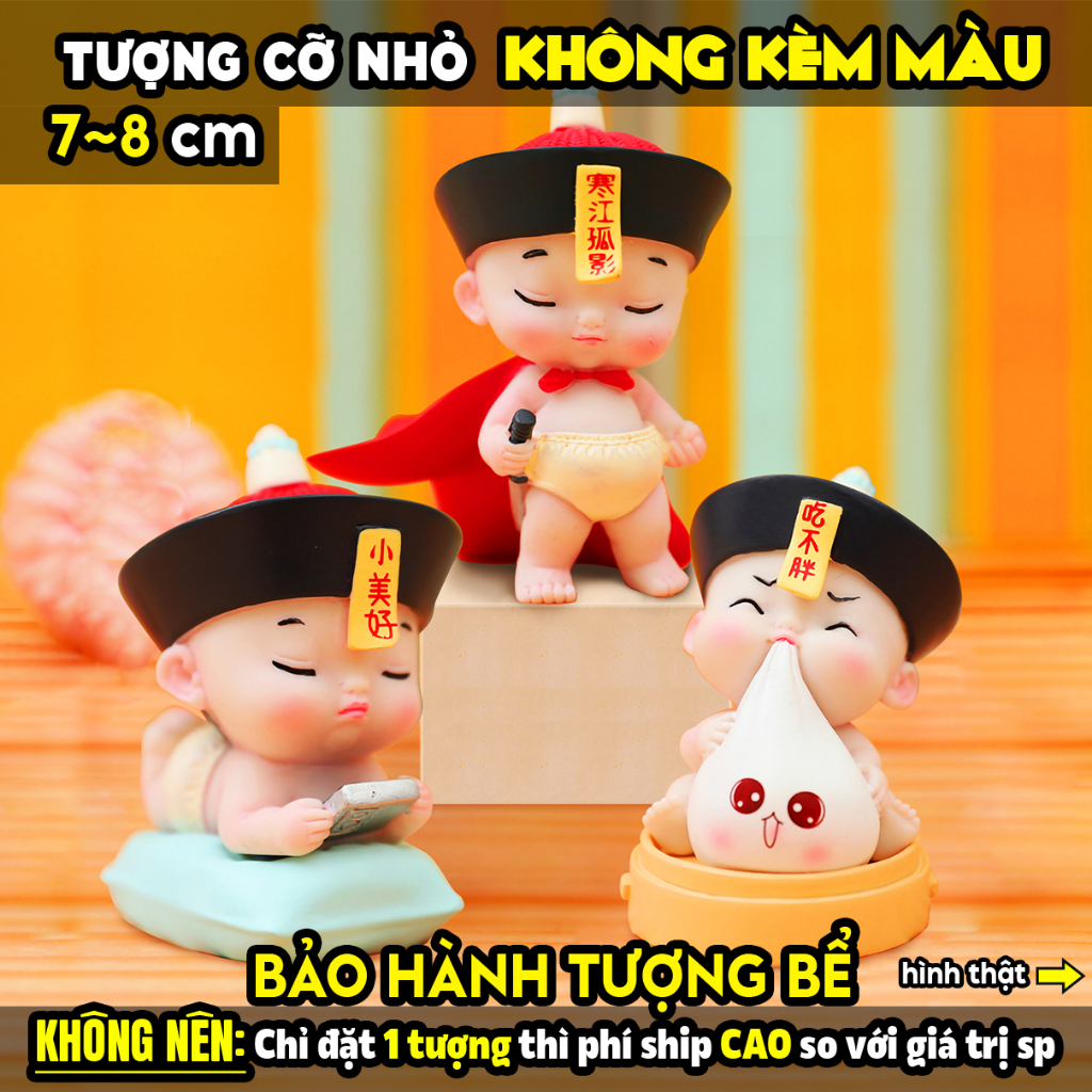 Tượng tô màu chọn mẫu, BÉ CƯƠNG THI CUTE, size M, tô tượng thạch cao (Không kèm màu), đồ chơi cho trẻ