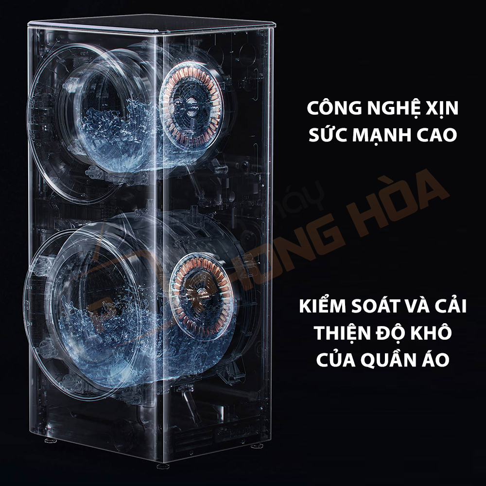 BẢN MÀU ĐEN-Máy Giặt Sấy 2 Tầng Xiaomi Mijia XM21 giặt 15Kg Sấy 7Kg