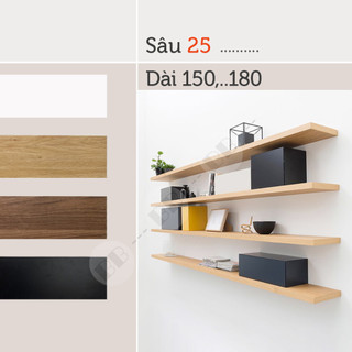 Kệ gỗ gắn tường tặng kèm vít âm tường thanh gỗ gắn tường hàng loại 1 bibi shop