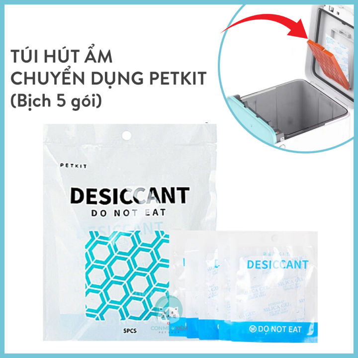 Combo 5 túi hút ẩm dùng cho Máy cho ăn tự động Petkit Cho Mèo Chó Thú Cưng - Max Clean