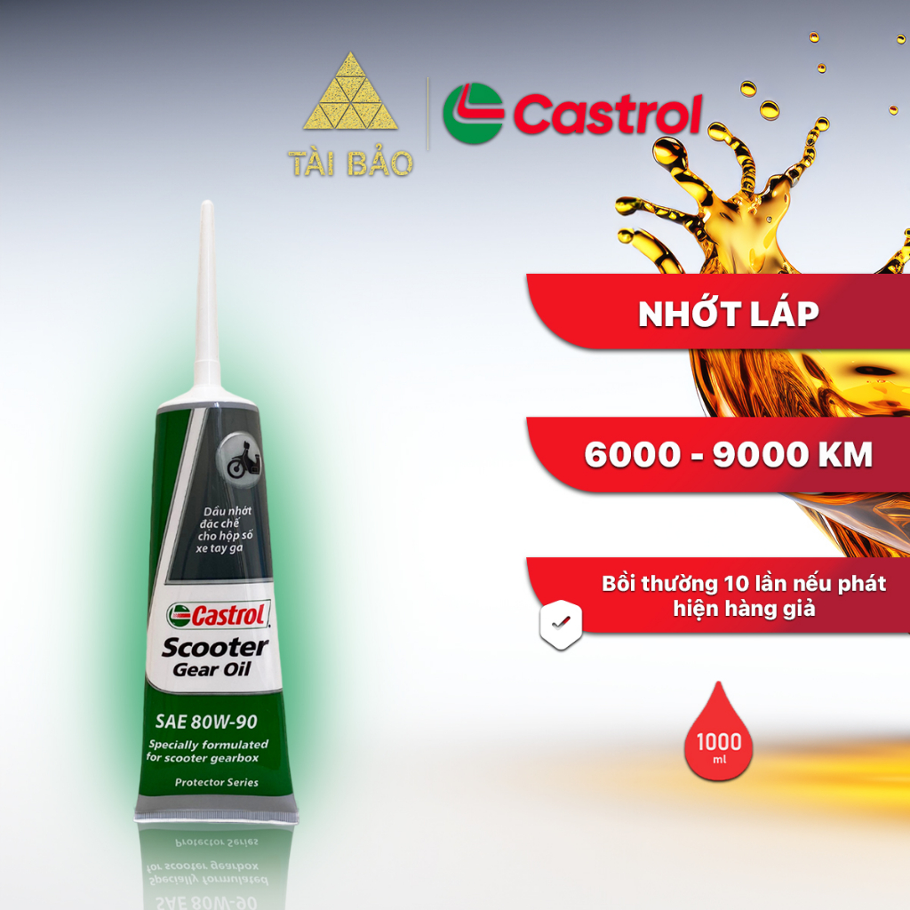 Nhớt láp  xe ga CASTROL PROTECTOR SERIES SCOOTER GEAR OIL 80W90 GL-5