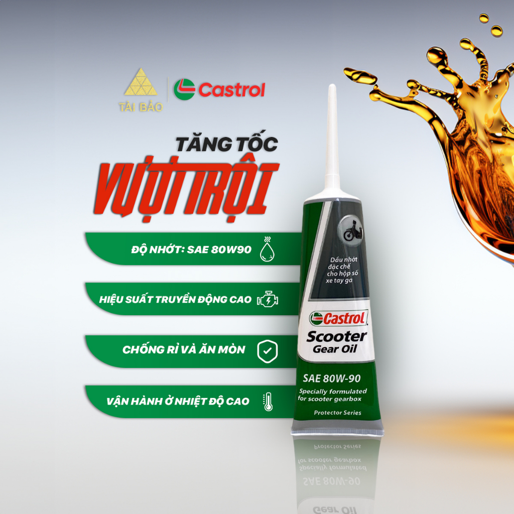 Nhớt láp  xe ga CASTROL PROTECTOR SERIES SCOOTER GEAR OIL 80W90 GL-5