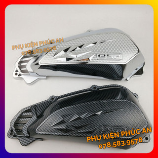Ốp bầu gió xe sh mode năm 2020 2021 2022 2023 2024 xi inox cacbon chụp bảo vệ pô sh mo nữ đời mới phụ kiện trang trí