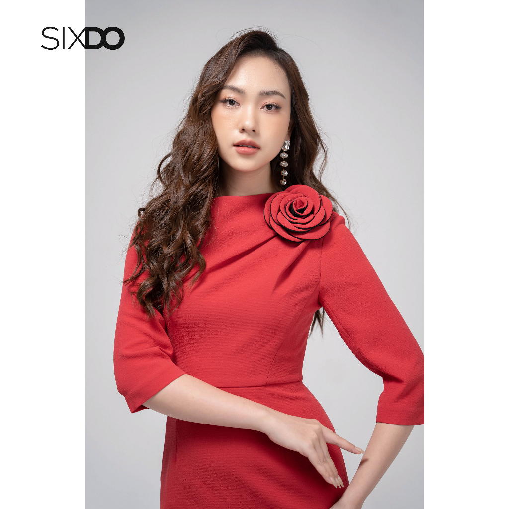 Đầm bút chì cổ thuyền sang trọng SIXDO