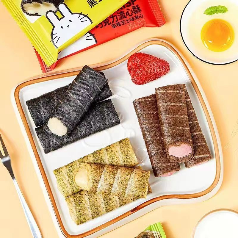 Bánh Quế Rong Biển Cuộn Nhân Kem MITU 218g