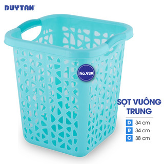 Sọt vuông trung nhựa DUY TÂN (34 x 34 x 38 cm) - 11432