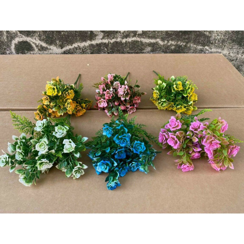 cụm điểm hoa hồng( hoa giả)