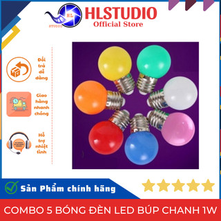 Combo 5 Bóng Đèn LED Búp Chanh 1W Trang Trí Trong Nhà Ngoài Trời HL Studio