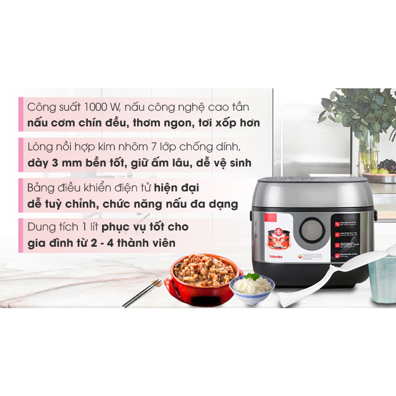 Nồi cơm cao tần Toshiba 1 lít RC-10IP1PV