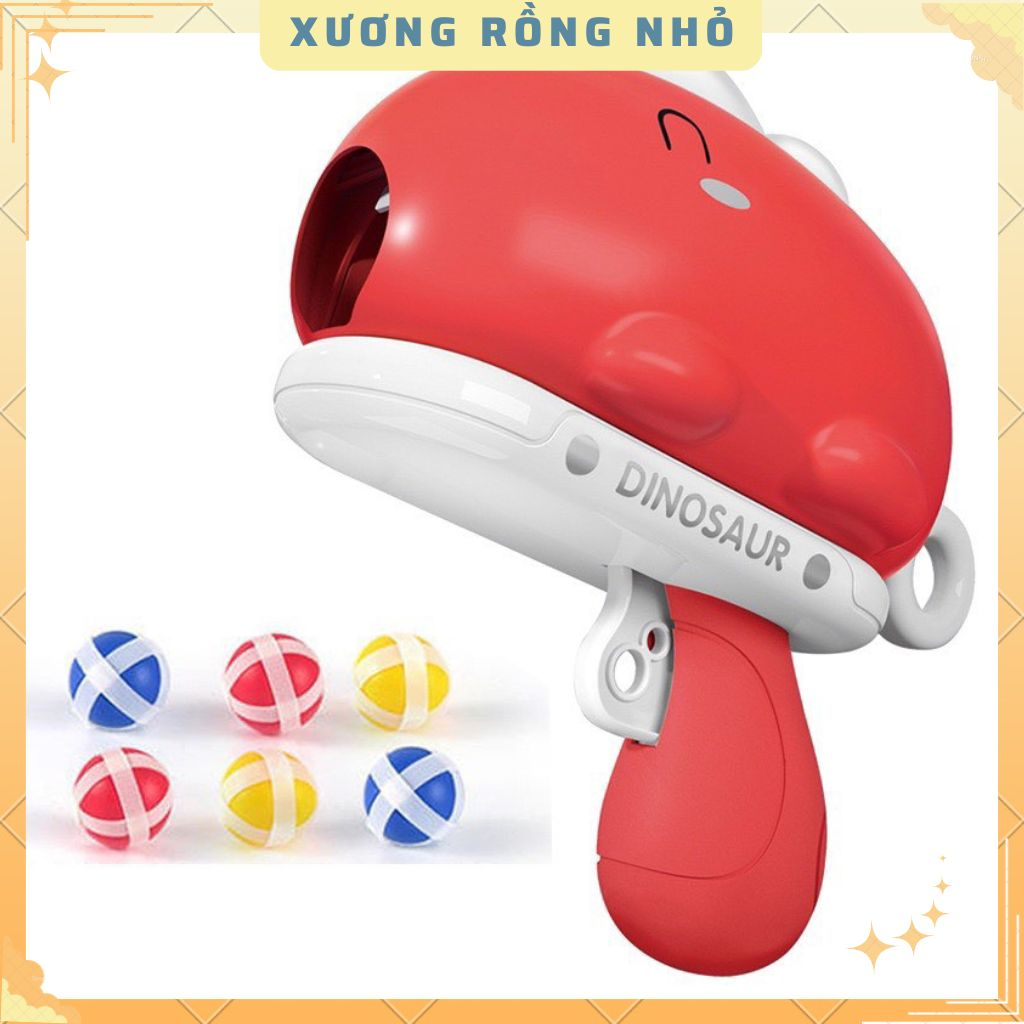 Đồ chơi bắn bóng dính kèm bảng phi tiêu khủng long Xương Rồng Nhỏ