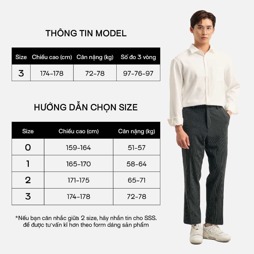 Quần ống đứng nam SSSTUTTER sidetab có đai ân co giãn thông minh túi trang trí ITALY TROUSERS