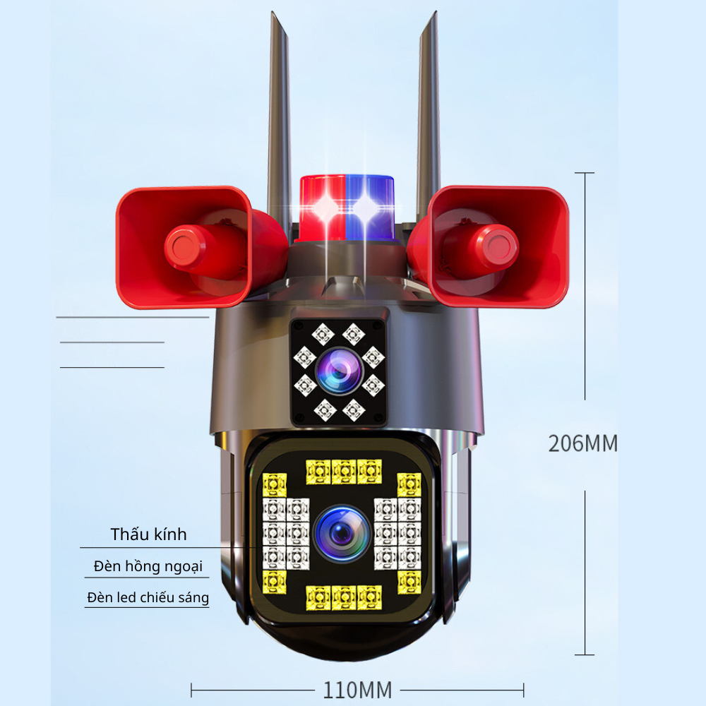 Camera Wifi Yoosee 2 Mắt 5.0MPX - 4K Siêu Nét , Loa Kép Công Suất Lớn , Đèn Cảnh Báo ( Bảo Hành 1 Năm ) | BigBuy360 - bigbuy360.vn