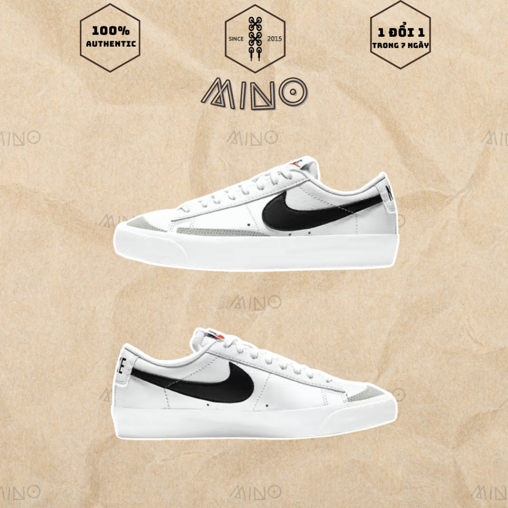Giày Nike Blazer Low '77 GS White Black