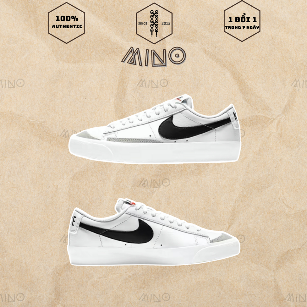 [CHÍNH HÃNG] Giày Nike Blazer Low '77 GS White Black (DA4074-101)