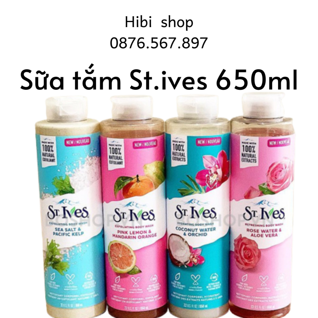 Sữa Tắm St.Ives Tẩy Tế Bào Chết Dịu Nhẹ Dưỡng Da - St. Ives Soothing Body Wash 650ml