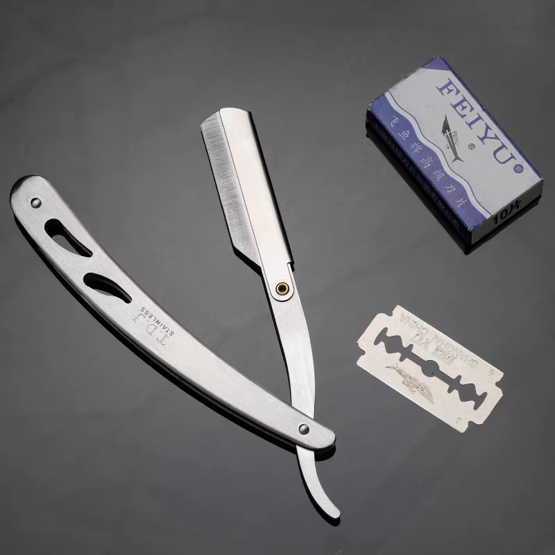 Hộp 10 lưỡi dao lam Feiyu cạo râu, lông tiện dụng cho spa salon thẩm mỹ viện hàng nội địa chuyên dùng cho barber Trung