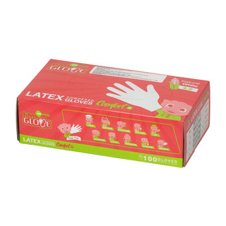 Găng tay y tế có bột màu trắng hộp 100 cái Made in Thái Lan