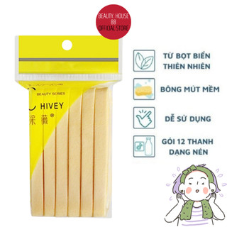 Bịch 12 miếng bọt biển rửa mặt Chivey CHUYÊN DÙNG TRONG SPA