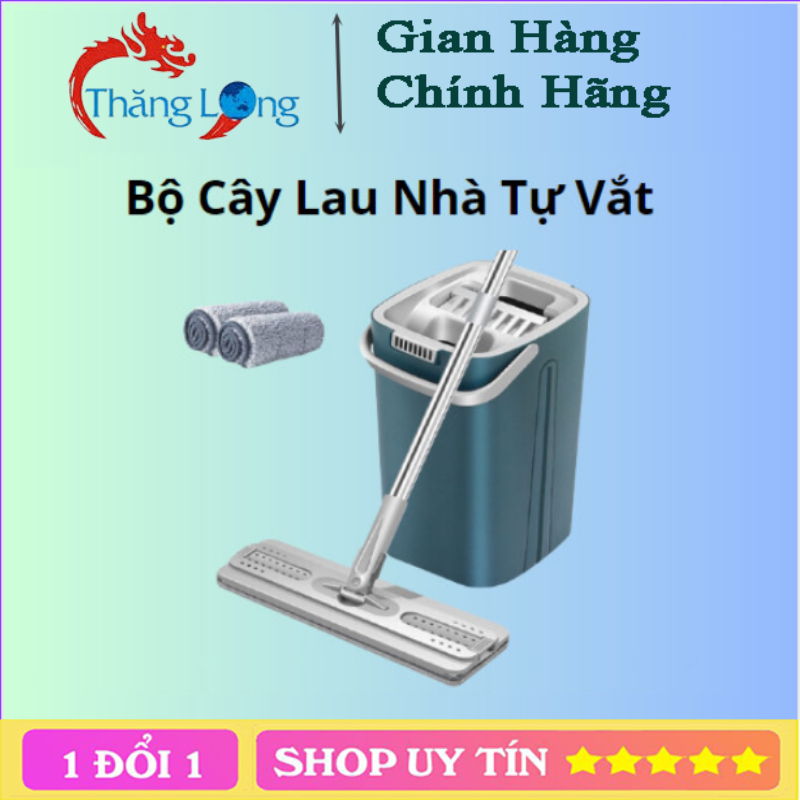 Bộ lau nhà tự vắt thông minh xoay 360 độ, Cây lau nhà tự vắt tiện lợi kèm thùng X5