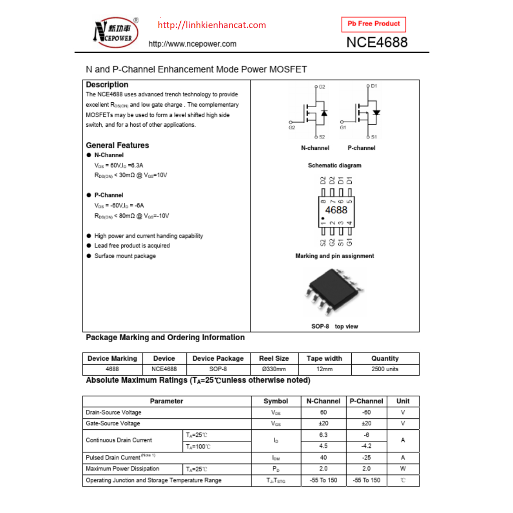 Driver IRF 4688 SOP-8 Mới Chính Hãng Cam Kết Chất Lượng Mosfet M4688