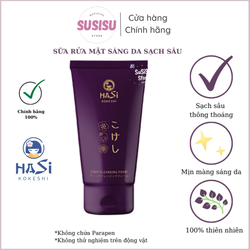 Sữa rửa mặt cho nam Hasi Kokeishi BEER DETOX FACIAL CLEANSER FOR MEN tác dụng làm sạch sâu 100g
