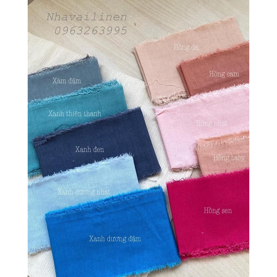 Vải Bột Trơn Nhà Vải Linen Tone Hồng - Ren Nhà Vải Linen Mềm Mại Độ Dày Vừa Đủ Chất Liệu An Toàn Cho Da