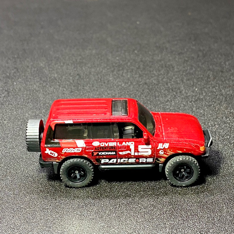 Xe mô hình Hot Wheels không hộp TOYOTA LAND CRUISER 80 Kroger Exclusive bánh cao su - Red - tỉ lệ 1:64