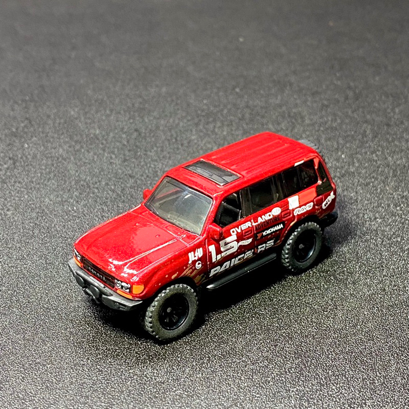 Xe mô hình Hot Wheels không hộp TOYOTA LAND CRUISER 80 Kroger Exclusive bánh cao su - Red - tỉ lệ 1:64