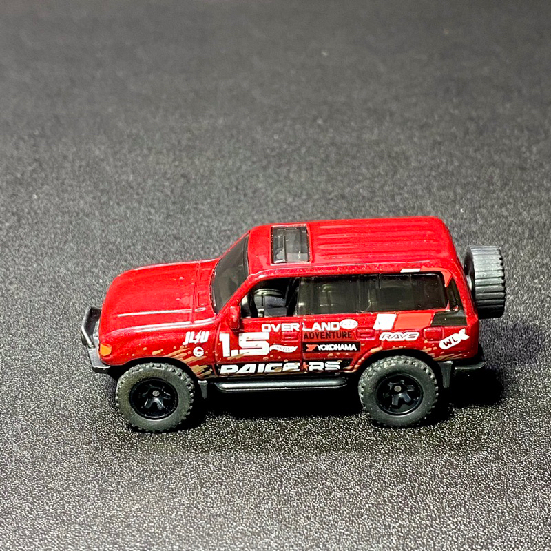 Xe mô hình Hot Wheels không hộp TOYOTA LAND CRUISER 80 Kroger Exclusive bánh cao su - Red - tỉ lệ 1:64