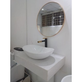 Lavabo rửa mặt đặt bàn đá hình chiếc thuyền
