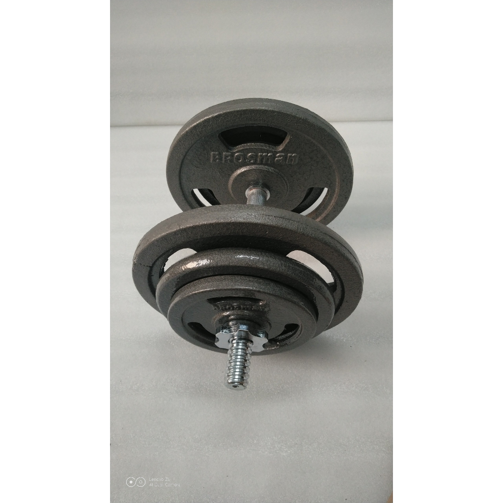 Tạ đĩa sắt phủ lớp tĩnh điện cao cấp 2,5KG Brosman nhập khẩu chính hãng cao cấp, tạ bánh sắt 2,5Kg, tạ miếng sắt 2,5 kg