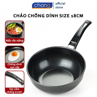 Chảo chống dính size 18cm sâu lòng hấp thụ nhiệt nhanh thích hợp với mọi loại bếp