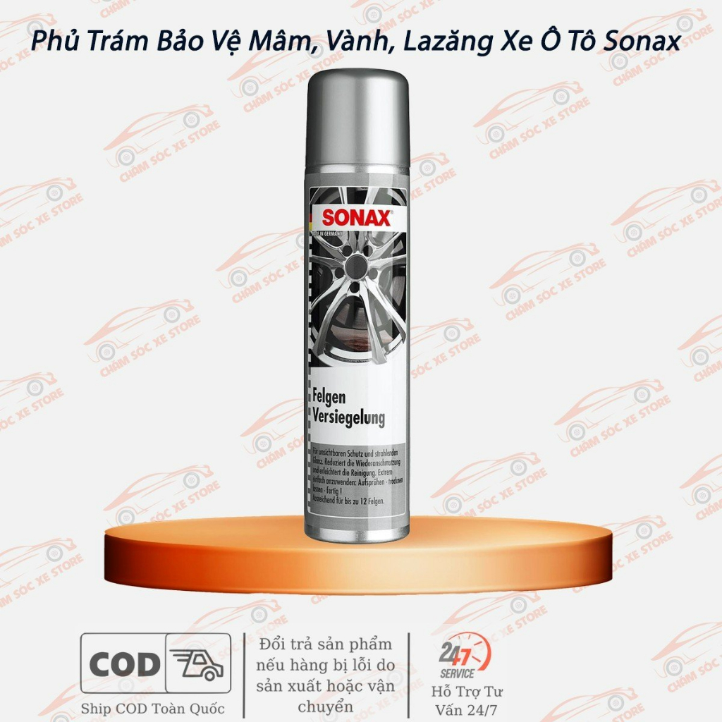 Chai Làm Bóng Bảo Vệ Mâm, Vành, Lazăng Xe Ô Tô Sonax Felgen Versiegelung 400ml 436300 chansocxestore