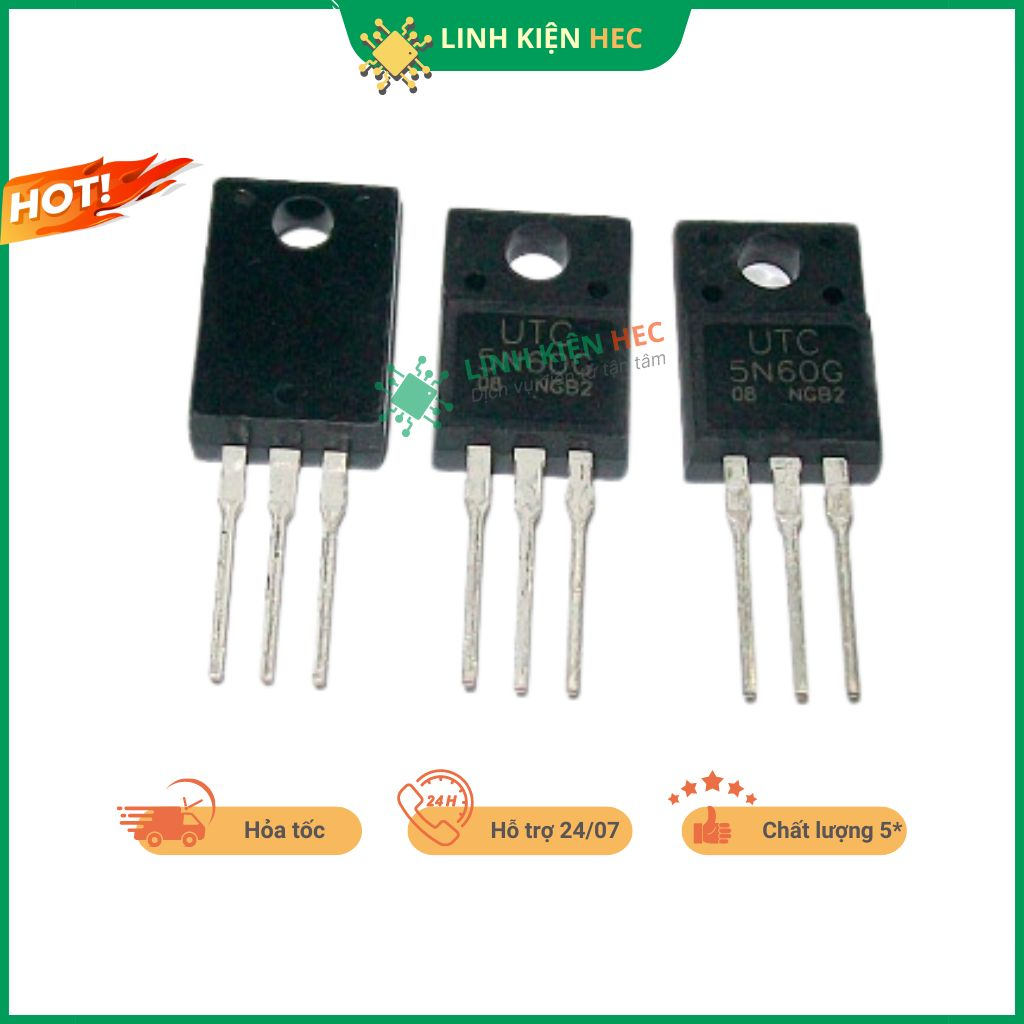 Mosfet 4N60 5N60 6N60 8N60 10N60 20N60 lưng nhựa linh kiện hec.