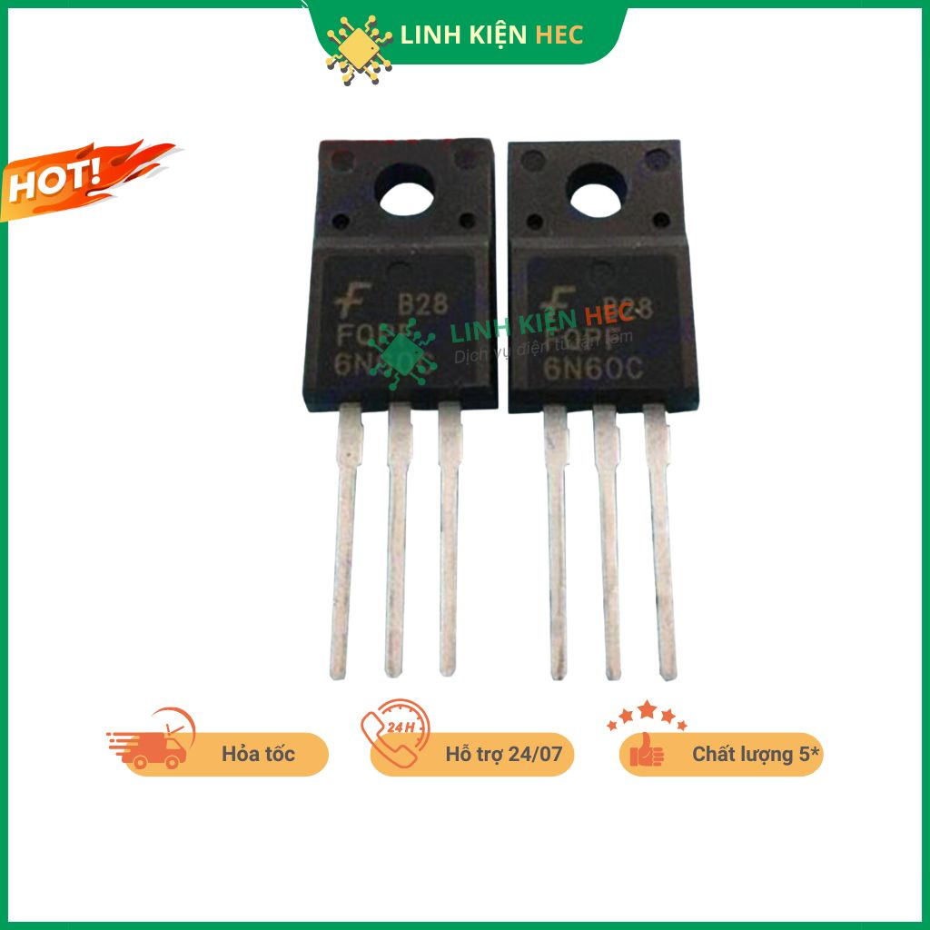 Mosfet 4N60 5N60 6N60 8N60 10N60 20N60 lưng nhựa linh kiện hec.