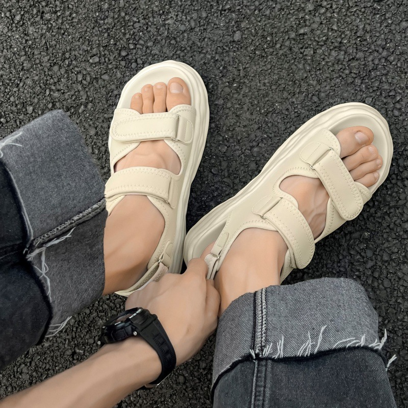 Dép sandal quai hậu nam nữ SUXI bản màu trơn đế êm chống trơn trượt