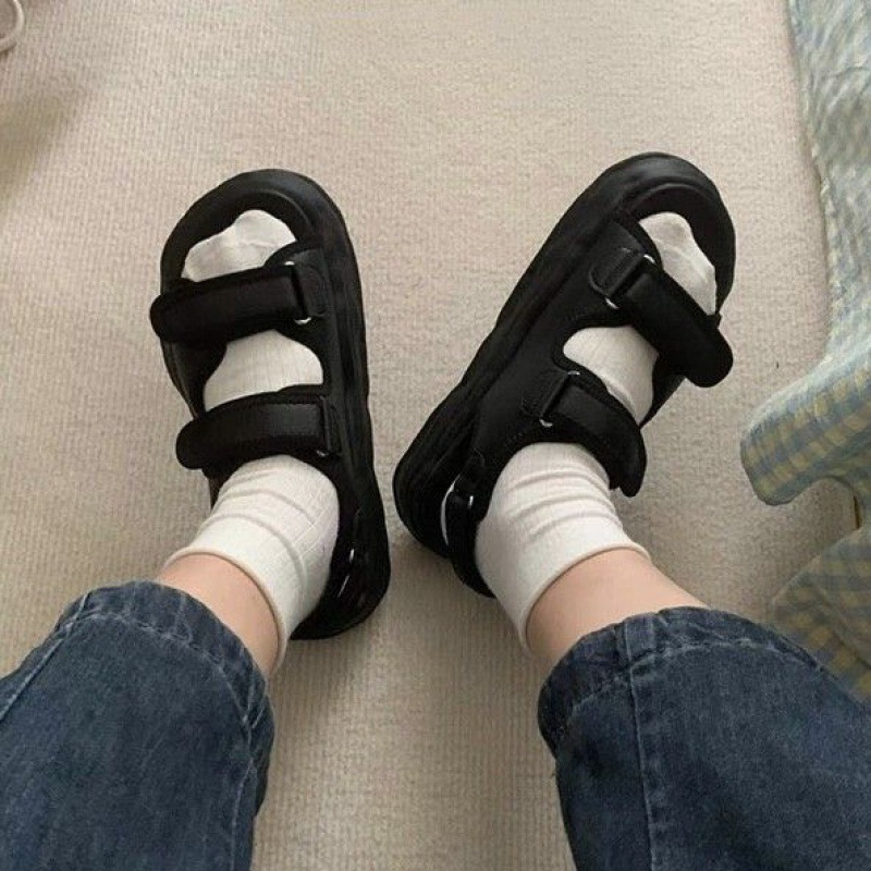 Dép sandal quai hậu nam nữ SUXI bản màu trơn đế êm chống trơn trượt