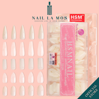 Móng úp HSM chính hãng loại trơn - Hộp 500 móng ốp đủ size, đủ phom thang, vuông, tròn, tròn nhọn, nhọn