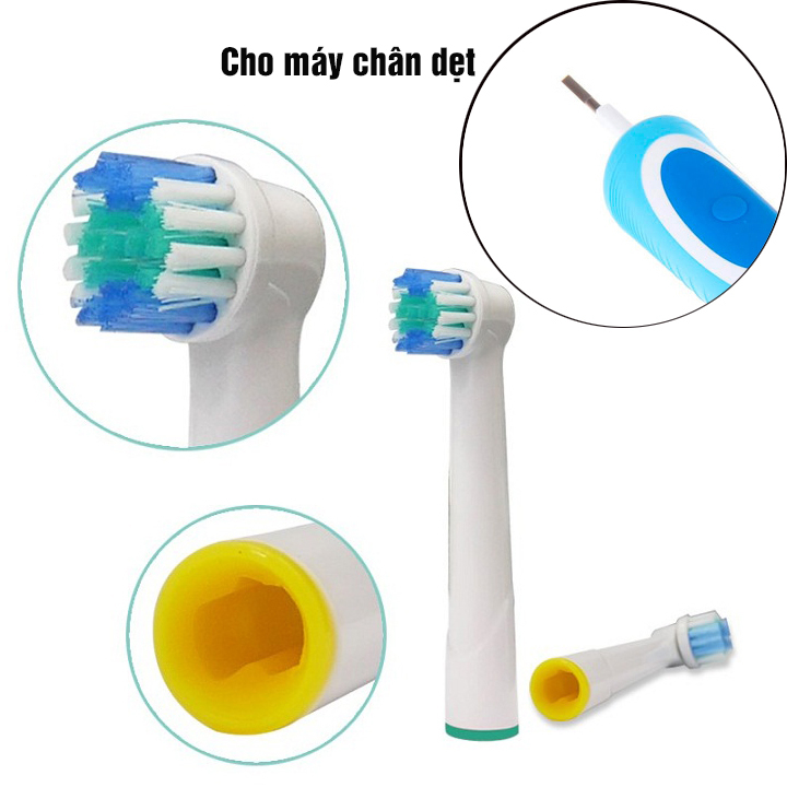 Set bộ 4 đầu bàn chải đánh răng điện cho máy Oral B Braun