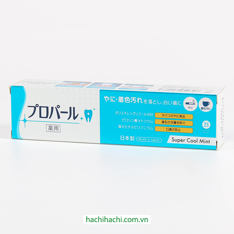 Kem đánh răng Zettoc vị bạc hà mát lạnh 100g - Hachi Hachi Japan Shop