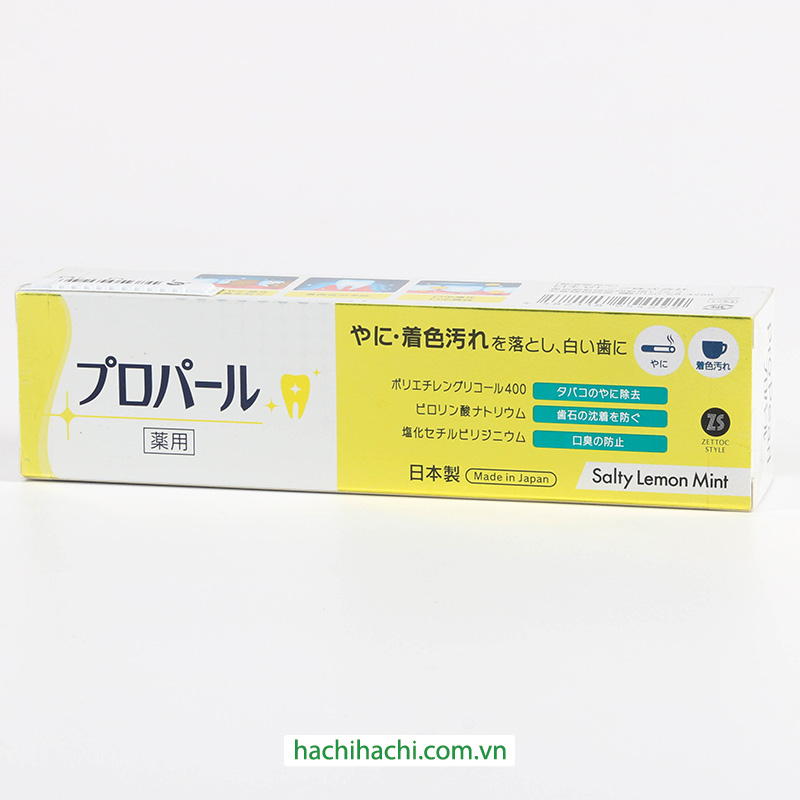 Kem đánh răng Zettoc vị bạc hà chanh muối 100g - Hachi Hachi Japan Shop