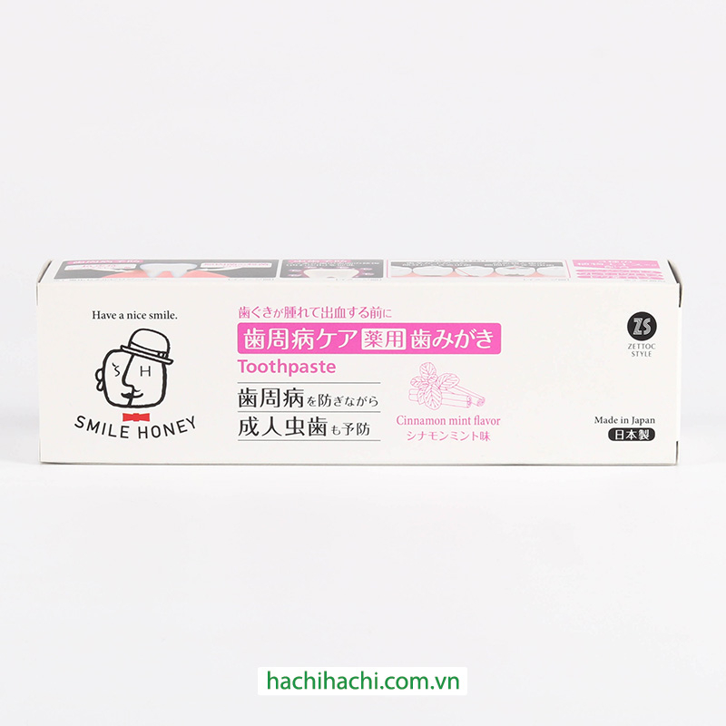 Kem đánh răng Zettoc vị quế bạc hà 120g - Hachi Hachi Japan Shop