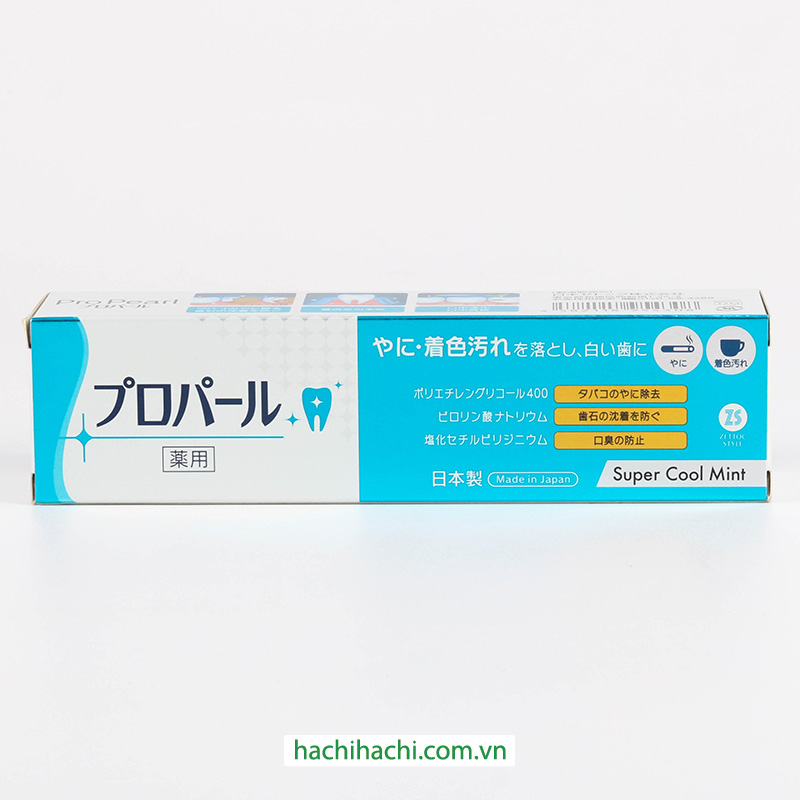 Kem đánh răng Zettoc vị bạc hà mát lạnh 100g - Hachi Hachi Japan Shop