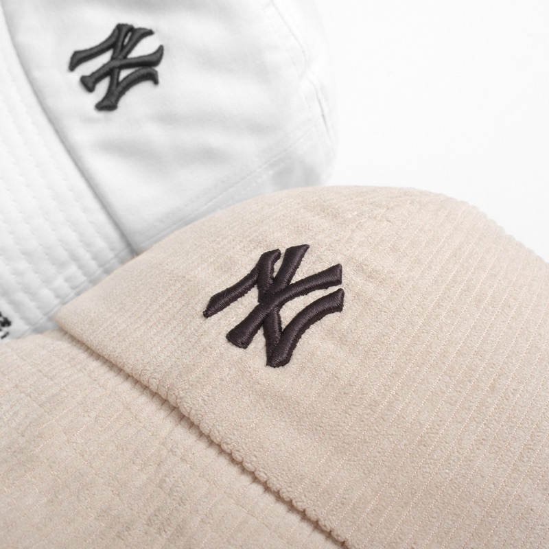 Mũ bucket MLB NVXK cao cấp, nón bucket Classic kem vành tròn cụp nhung form unisex