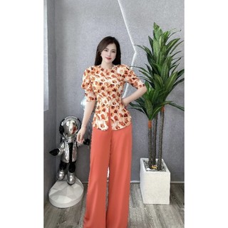 bà ba nữ lụa mengo cổ tròn nút bộc tay lỡ thiết kế có size( không kèm quần)
