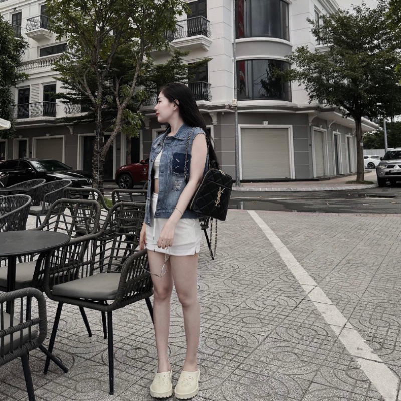 Túi đeo chéo, túi balo dáng hến sét túi sách nữ sét 2 món ysll trần trám VIDEO SẢN PHẢM THẬT