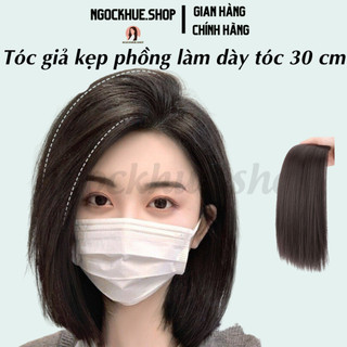 Tóc giả kẹp phồng chân tóc làm dày tóc nữ phong cách Hàn Quốc 30 cm - giá 1 cái - Ngockhue.shop