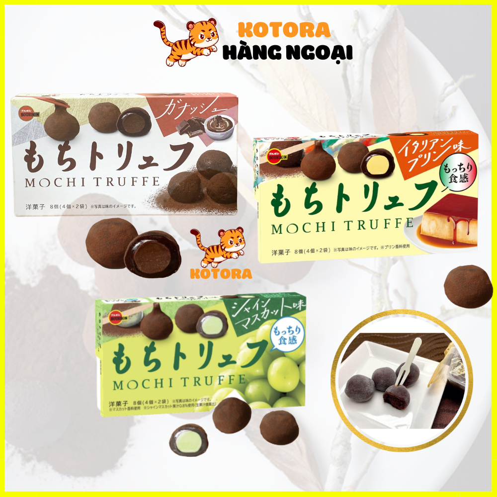 Bánh Mochi Bourbon vị Chocolate Truffe hộp 120g nội địa Nhật Bản