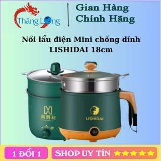 Nồi Điện Mini 2 Tầng Đa Năng Tặng Kèm Giá Hấp Shanban 1.8l - Nồi Lẩu Mini Shanban Vân Đá Chống Dính