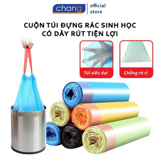 Cuộn Túi đựng rác sinh học tự phân hủy có dây rút tiện lợi, an toàn với môi trường
